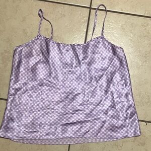 Purple Gingham Women's Top